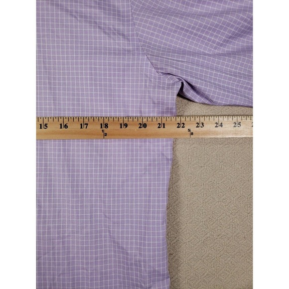 Lorenzouomo The Perfect White Shirt Mens 16 Plaid Trim Fit Button Up Long Sleeve - Picture 11 of 12